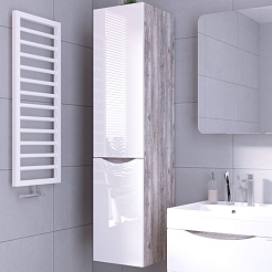 Grossman Пенал подвесной Талис 35 с б/к бетон пайн/белый – фотография-3